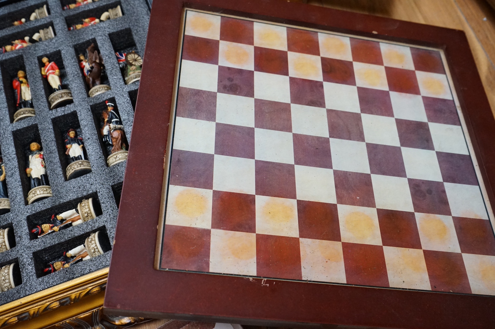 A collection of various chess boards, chess timers and pieces, etc. Condition - varies